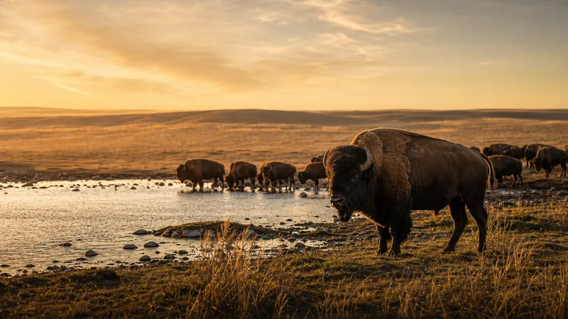 Preview image for LIVE Bison Cam: Calving Plains – Grasslands National Park | explore.org