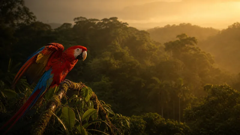 Preview image for LIVE Wild Scarlet Macaws: High Canopy Feeder Cam | explore.org