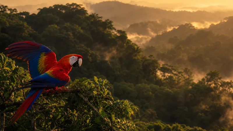 Preview image for LIVE Wild Scarlet Macaws: Lower Feeder Cam - Costa Rica | explore.org