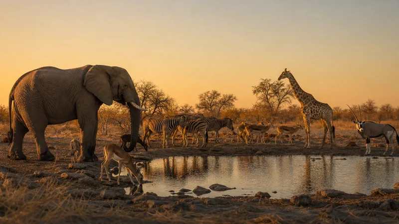 Preview image for Namibia: Live stream at the Okaukuejo waterhole in Etosha National Park, Namibia